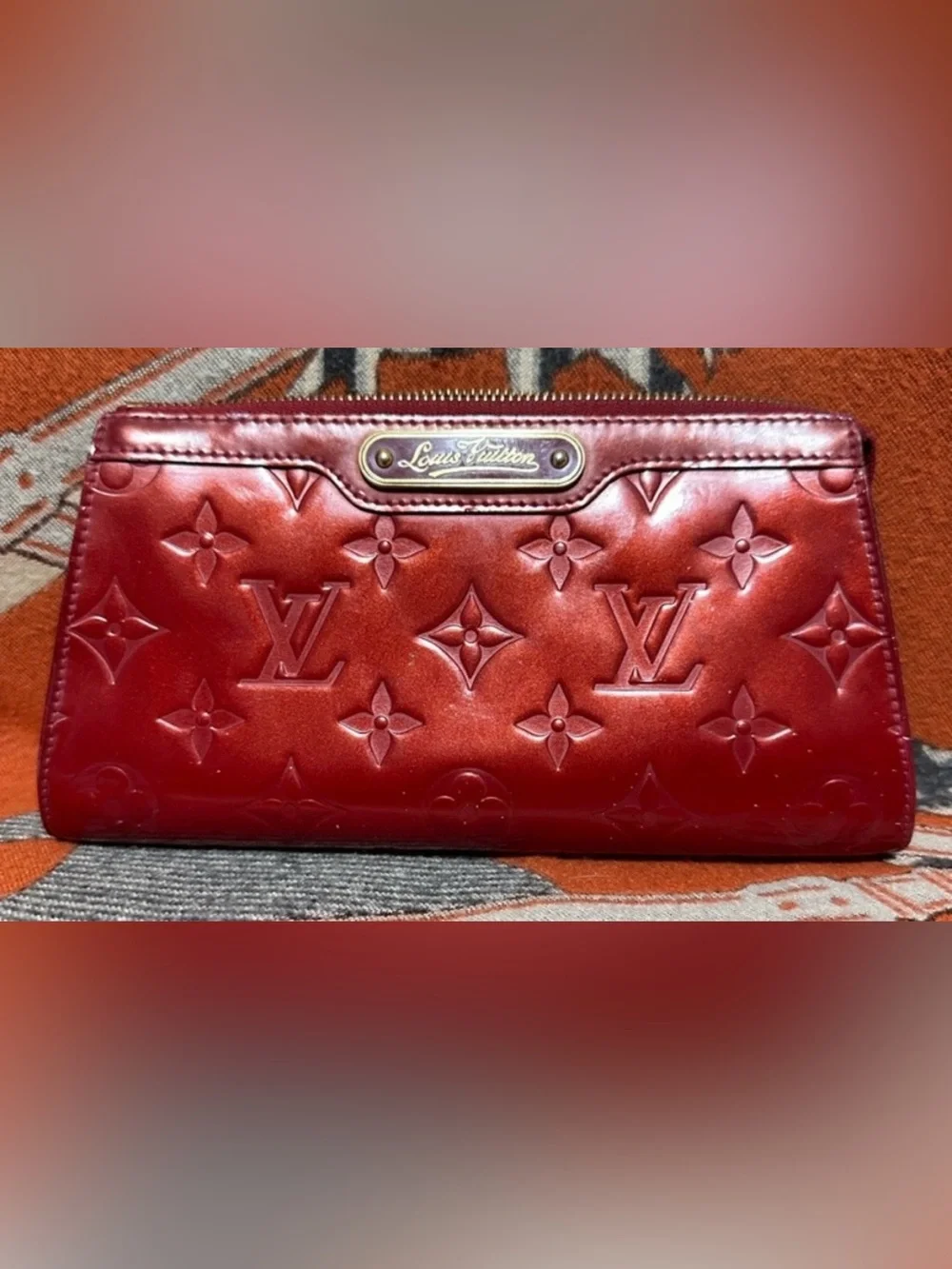 Louis Vuitton Red Pomme d’Amour color Monogram Patent Leather handbag